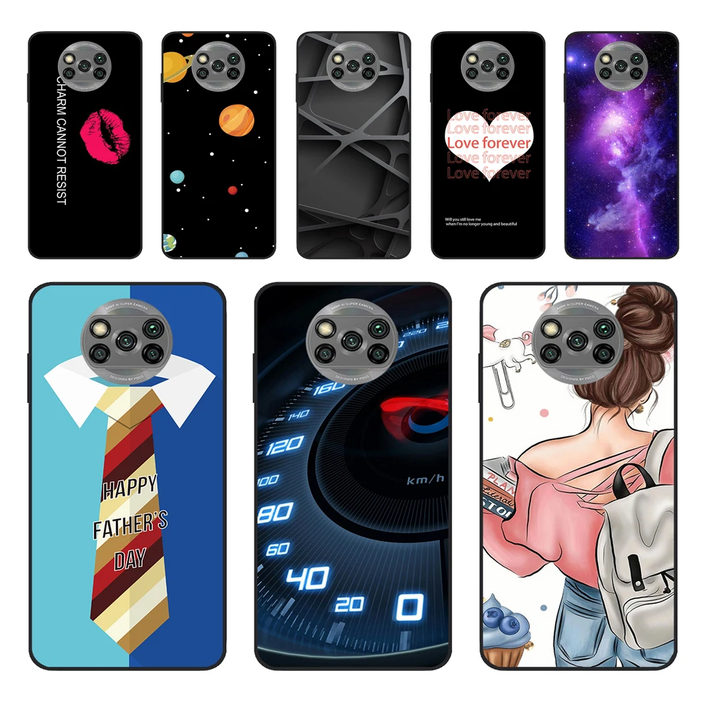 For Xiaomi Poco X3 Pro Case Silicone Soft Cat Phone Cover for Poco X3 NFC Case TPU Black Funda for Poco X 3 NFC PocoX3 Pro