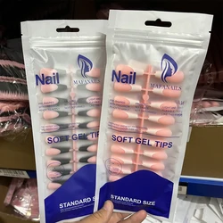 120/150Pcs Black Edge Long French False Nail Acrylic Full Cover Ballerina Fake Nails Coffin Press on Nail For Manicure Extension