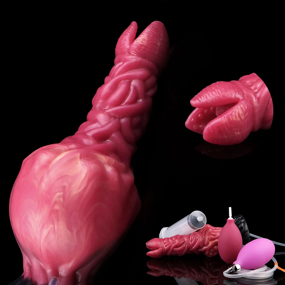 YOCY Fantasy Squirting Knot Dildo Soft Anal Plug Big Penis Adult Sex Toys Vagina G-Spot Masturbator Cock Sex Toys for Gay Women