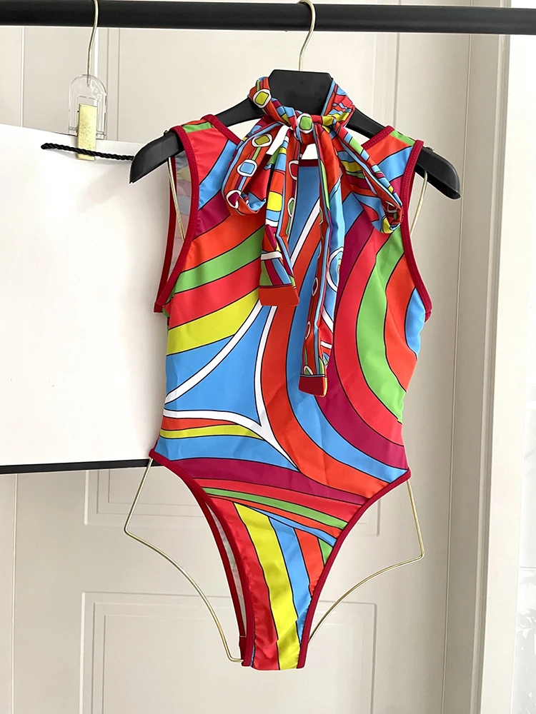 

Летний модный пляжный комбинезон с геометрическим полосатым принтом, хлопковый, женский, с круглым вырезом, без рукавов, сексуальный, с открытой спиной, облегающий, бодикон
