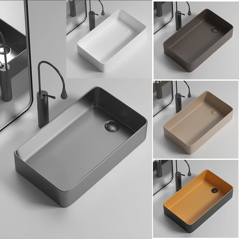 

modern ceramic bathroom sink, Table Basin, Bathroom Vanity Basin, Household Hand Wash Basin For Hotel, Balcony And Toilet, Basin