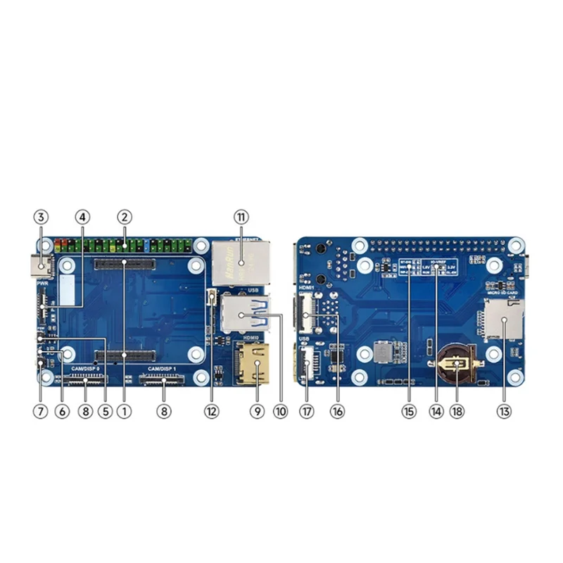 وحدة حساب Raspberry Pi مصنوعة بشكل جيد 5 لوح تمديد CM5 وحدة الحوسبة لوحة أساسية وحدة محول من النوع A