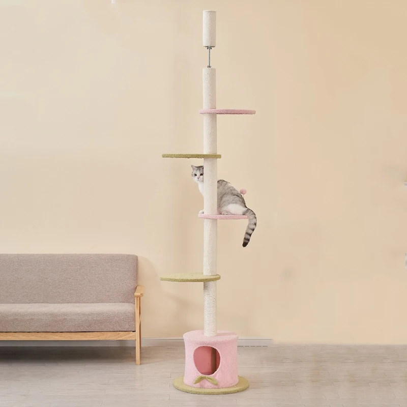 

Cat Climbing Frame Nest Tree, Big Cat Tree, Floor to Ceiling, Tower, Scratching Post, Modern