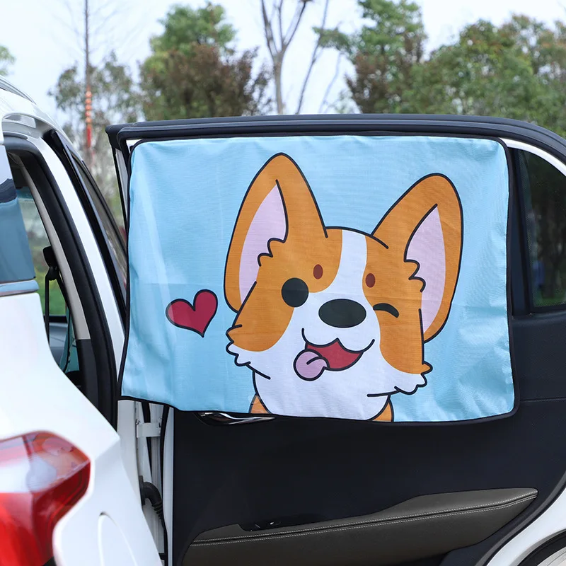 

Car Interior Sunshade Window Sunblock Insulation Cloth Magnetic Side Mesh Curtain Cartoon Sunshade Curtain Car Window Shade