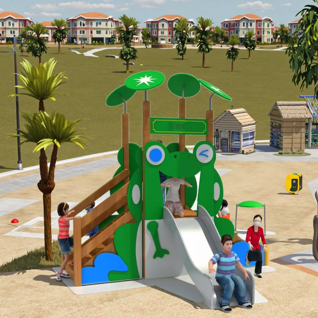 شرائح لعب بلاستيكية صغيرة مخصصة للاستخدام التجاري للمدارس والحدائق