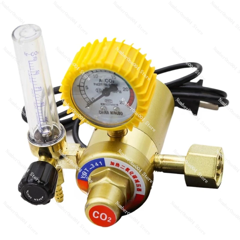 

Applicable to CO2 Pressure Regulator Carbon Dioxide Pressure Reducer Heated Pressure Gauge Meter Flowmeter For MIG/TIG Welding