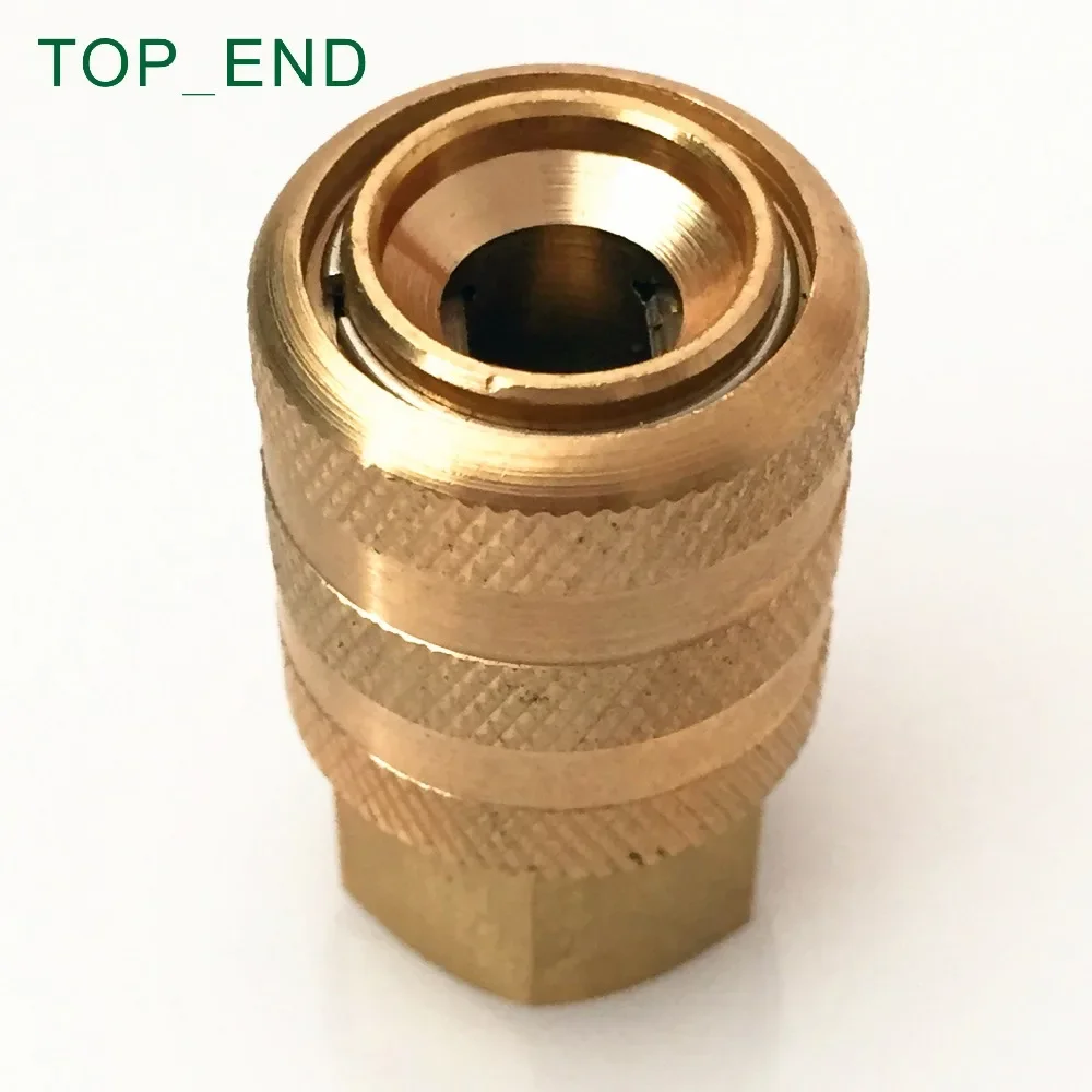 Closed,Original Brass,Air Chuck,Universal Lock On Quick Connect,Brass Stem,Work w/ Tire Valve Stem