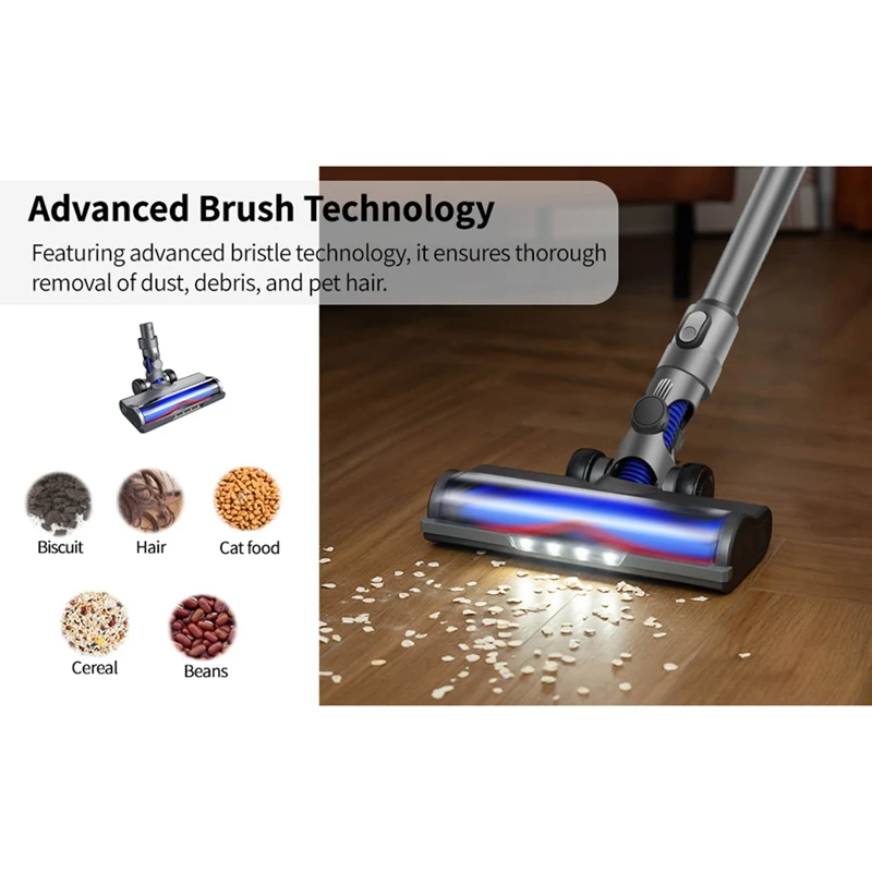 

Floor Brush Head For Dyson V6 Vacuum Cleaners Attachments With LED Lights Replacement For DC59 DC61 DC62 DC74