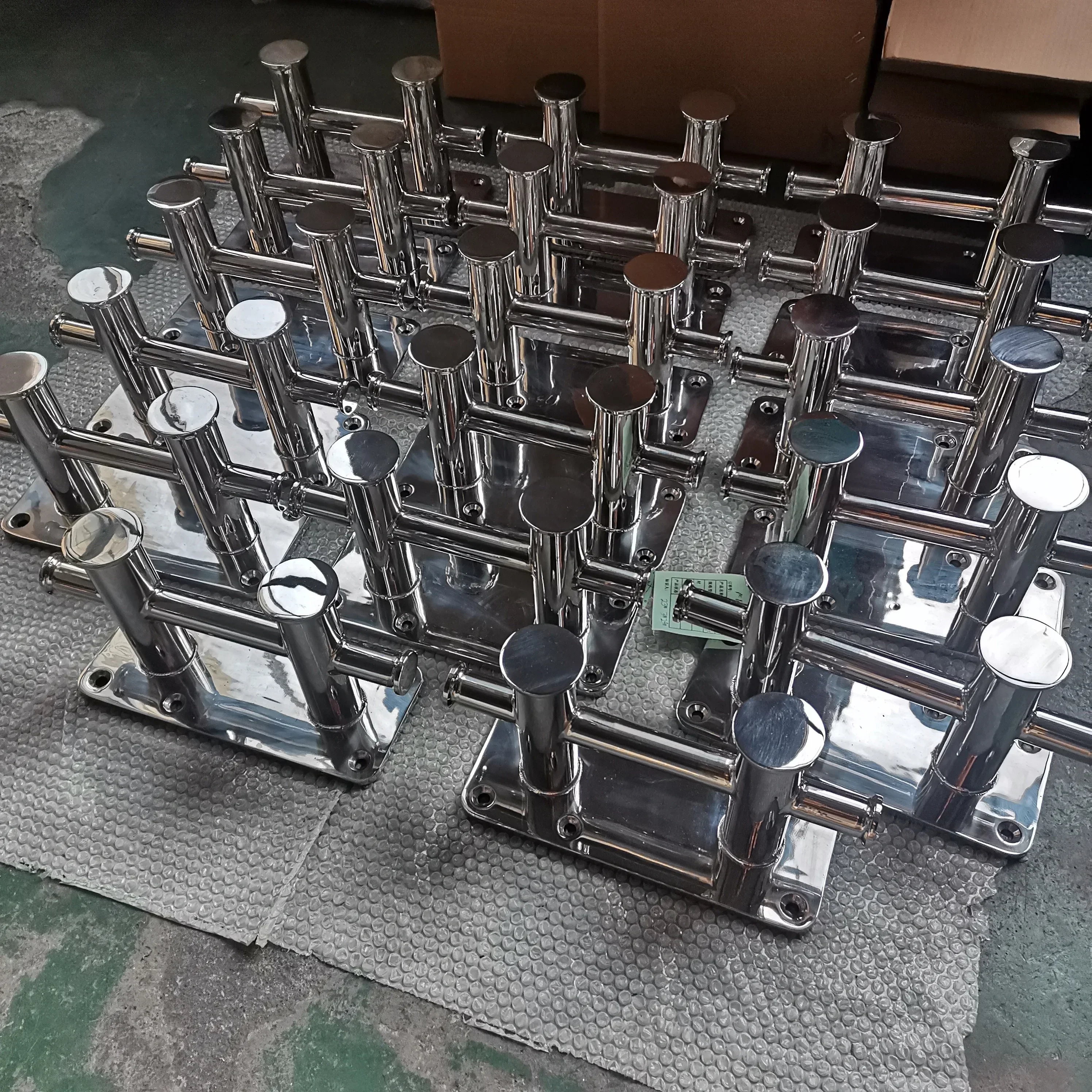 Marine Grade Stainless Steel Boat Accessories Double Cross Bollard Dock Cleat