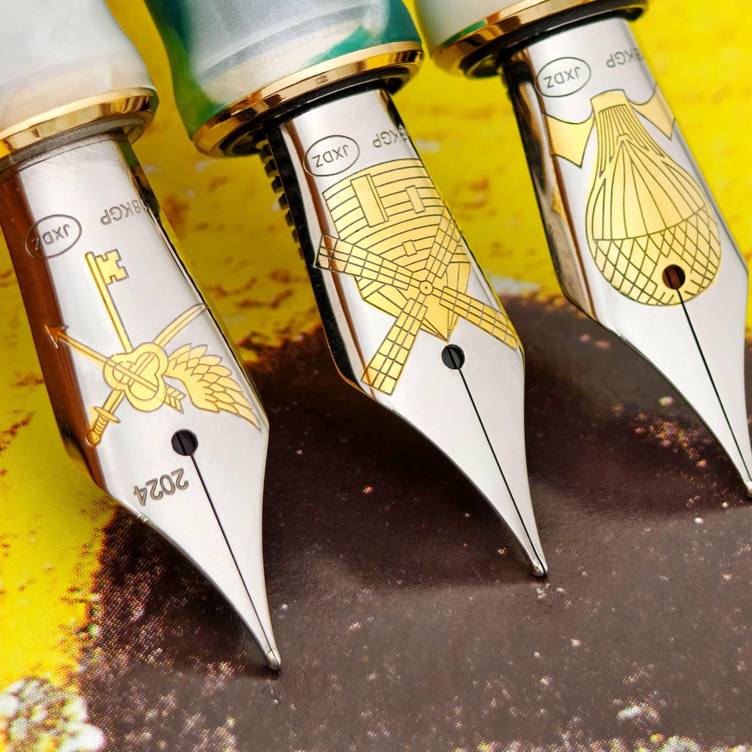 Tree of Life Pattern Fountain Pen Nibs No.6 Tip Smooth Replacement School Supplies Stationery for JINHAO HONGDIAN MAJOHN