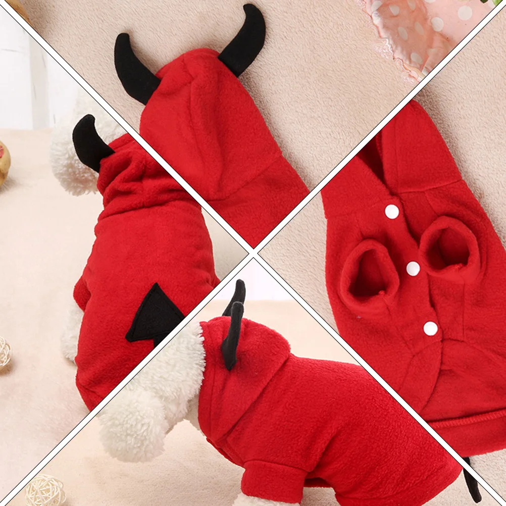 

Devil Costume For Dogs 3D Halloween Dog Clothes, Puppy Outdoor Party Wear, Pet Warm Coat, Stereoscopic Devil Pet Costume