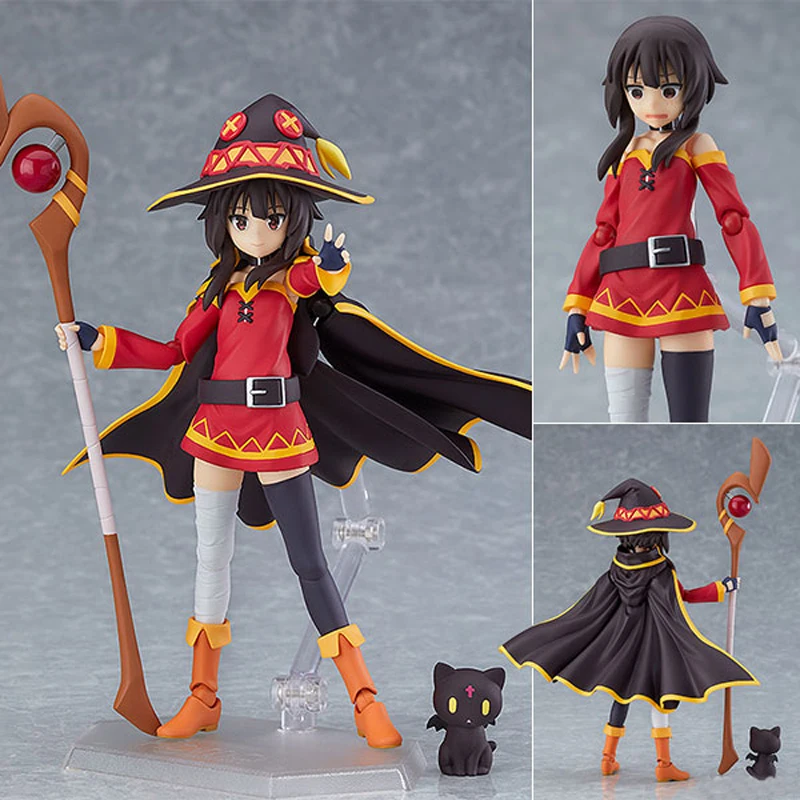 13cm Figma #407 KonoSuba 2 Megumin Anime Figure #399 KonoSuba Aqua Action Figure #425 Kazuma Figurine Adult Model Toys Gifts