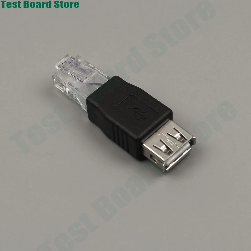 1Pce Ethernet RJ45 Network Cable Adapter 8P RJ45 to USB A Female Network Router Connector Converter