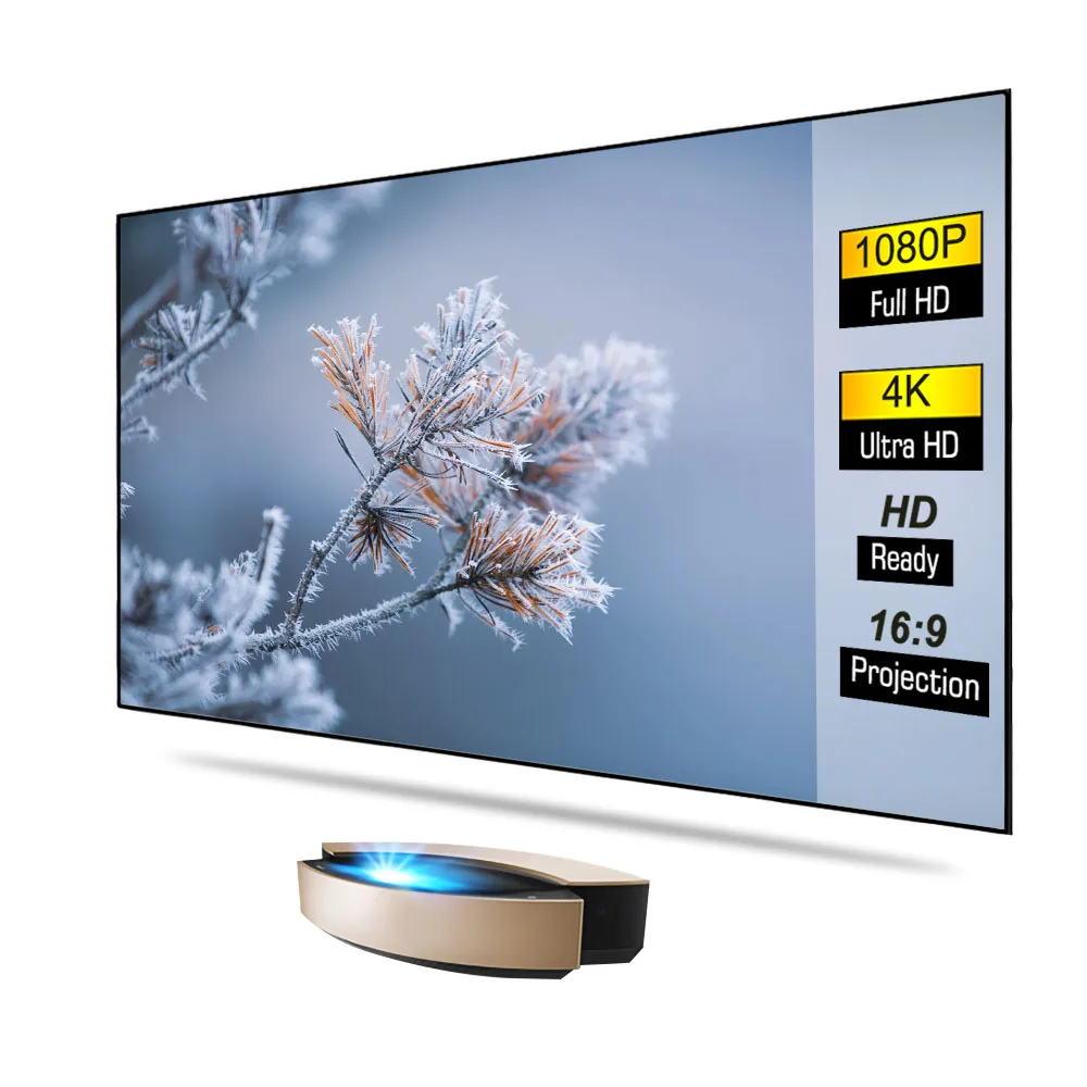 

120\" 16:9 Fixed Frame Ambient Light Rejecting Projection Screen 4K Projector Screen PET Crystal High Quality Crystal Clear