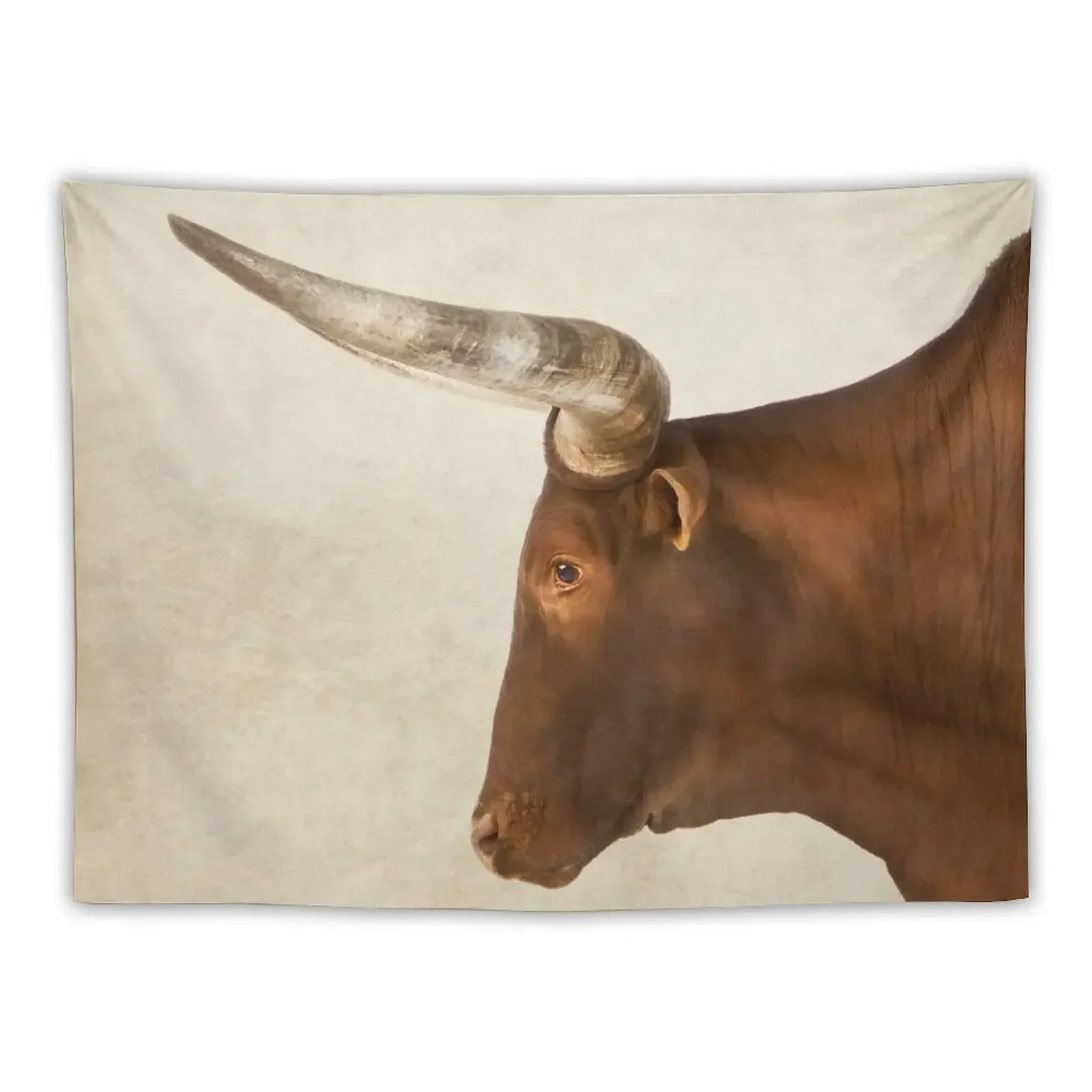 Texas Longhorn Art, Farm Animal Portrait Tapestry Aesthetic Room Decors Living Room Decoration Home Decor Accessories Tapestry