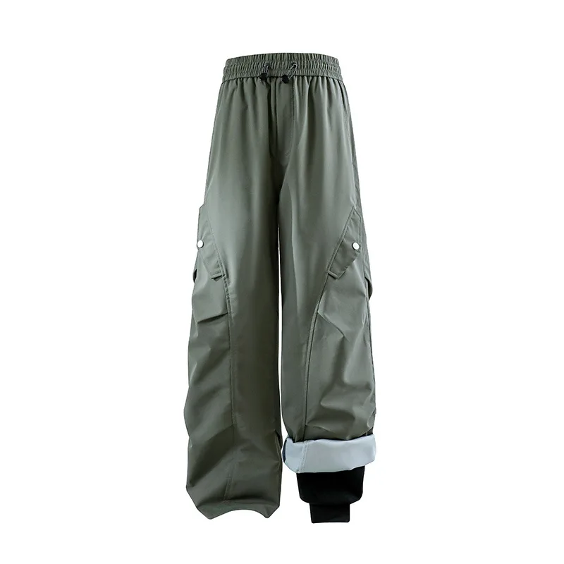 Detachable Soft Shell Men's and Women's Autumn Winter Outdoor Three-in-One Windproof Waterproof Mountaineering Pants Ski Pants