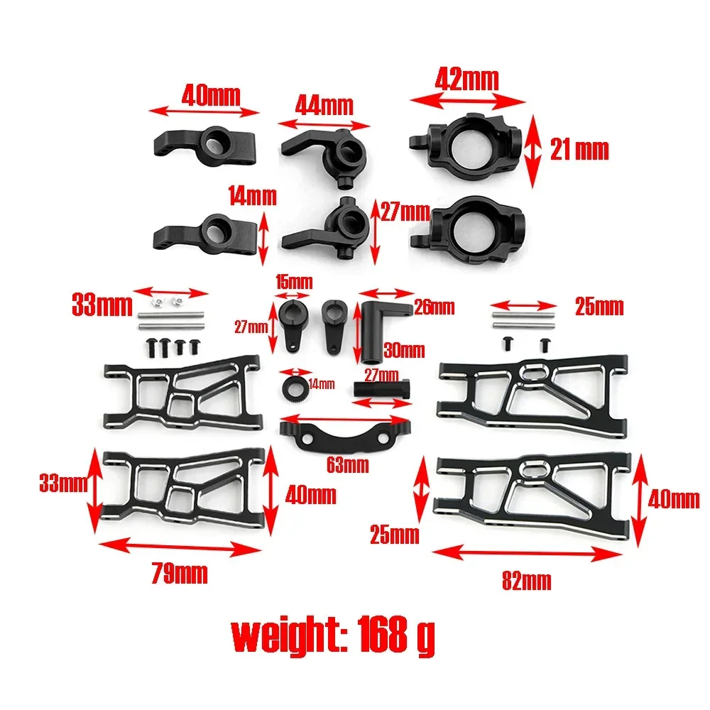 Brazo oscilante delantero/trasero de Metal para coche, asiento del grupo C para 1/10 RC ZD Racing DBX-10 DBX10 10421-S 9102, piezas mejoradas para Buggy del desierto