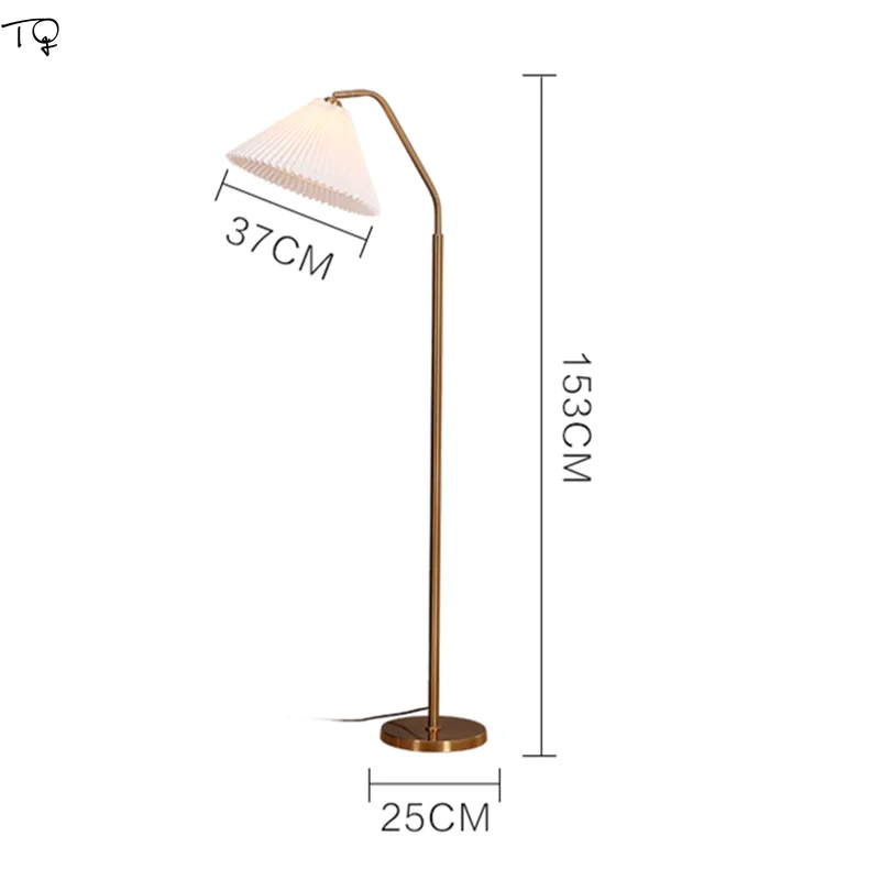 Nordic Luxus Minimalistischen Retro Boden Lampe Gold Bronze E27 Led Standing Lampe Wohnzimmer Dekoration Schlafzimmer Lampe Nacht Studie