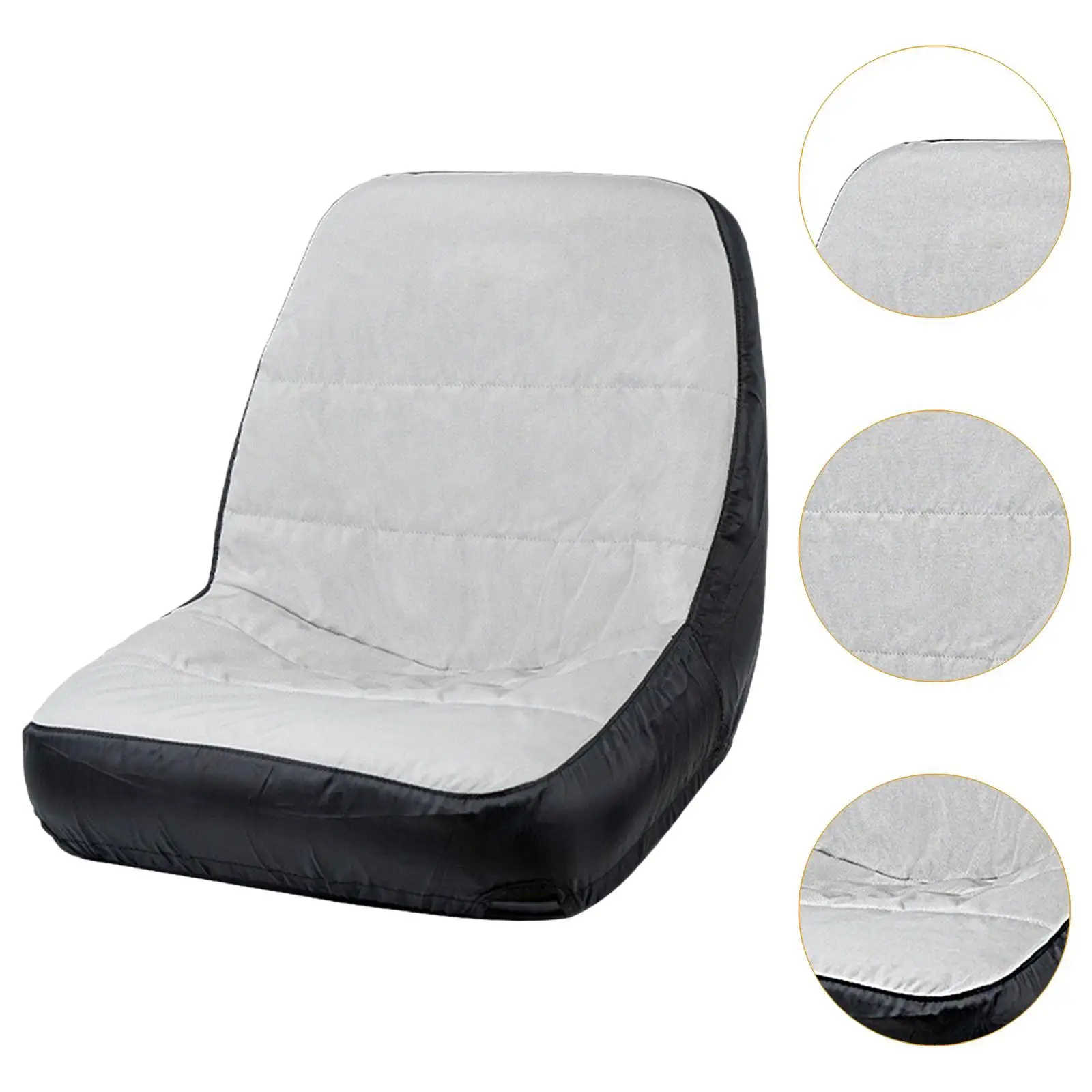 Heavy Duty Riding Lawn Mower Seat Cover 600D Polyester Dustproof Protector Pocket Design for Lawn Mower Tractor