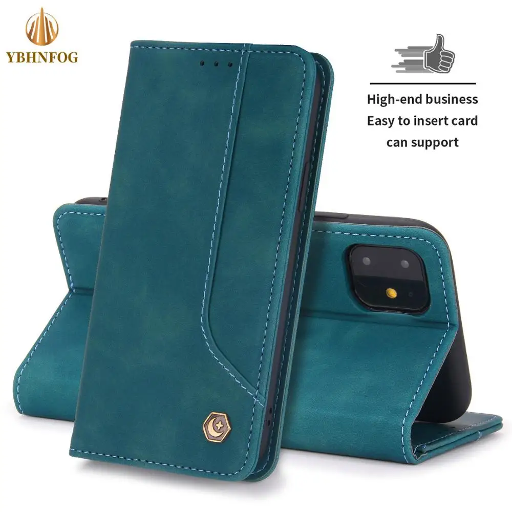 Magnetic Leather Flip Case For iPhone 15 14 13 12 Mini 11 Pro X XS Max XR 8 7 6 6S Plus SE 2020 Wallet Card Slots Stand Cover