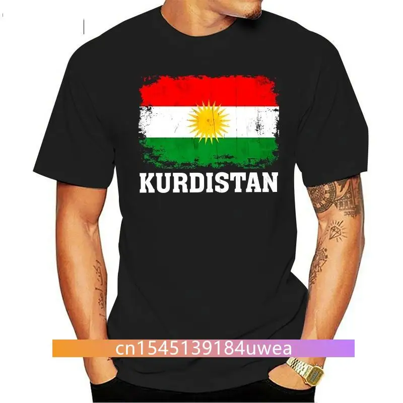 Men T shirt Kurdistan Kurdish Flag Vintage Distressed Aged Look funny t-shirt novelty tshirt women