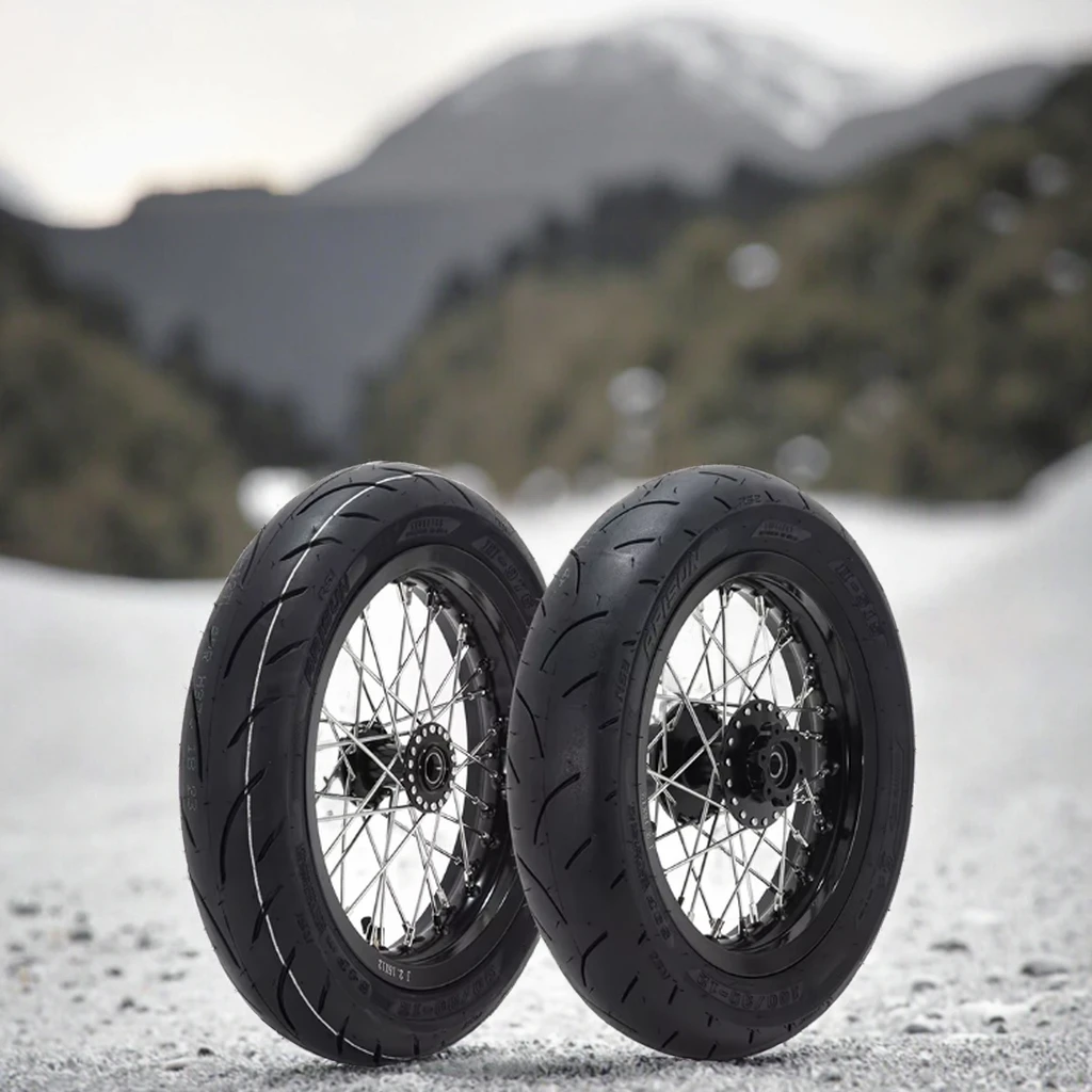 For 12-Inch Steel Wheel Rim Tire Set Plastic Brake Electric Off-Road Dirt Bike Ultra Bee Segway surron Wheels Light Bee Electric