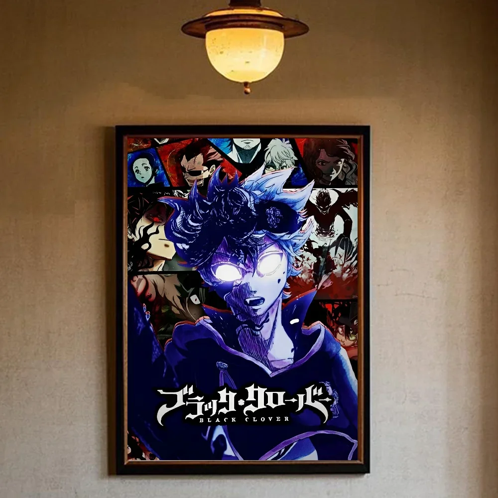 ملصق جمالي قماش الملصقات والمطبوعات جدار أنيمي الأسود البرسيم سقوط صورة فنية لغرفة المعيشة فن الديكور #3