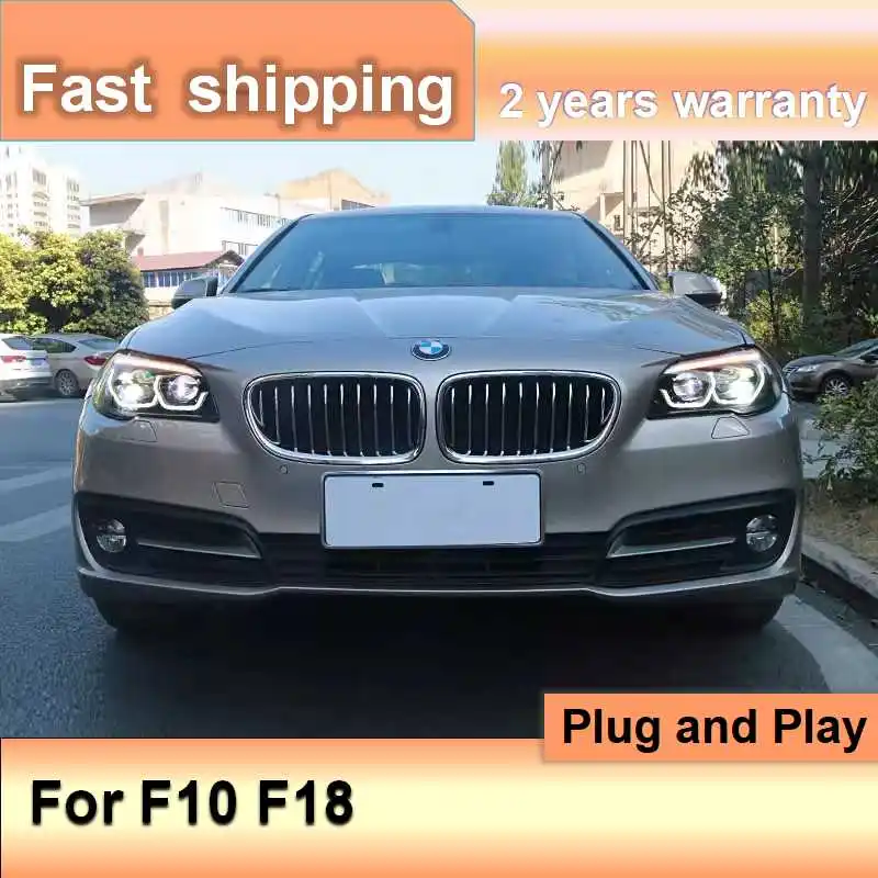 Car Accessories for BMW F10 Headlights 2010-2016 F18 F10 Head Light 520i 525i 530i 535i LED DRL Turn Signal High Beam Projector