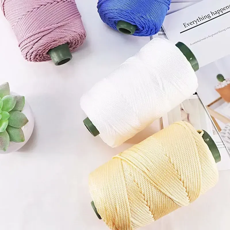 220g Hollow Yarn Light Viscose Ice Rope Summer Yarn Hat Hand Woven Thread Diy Hook Cushion Hollow Bright Silk