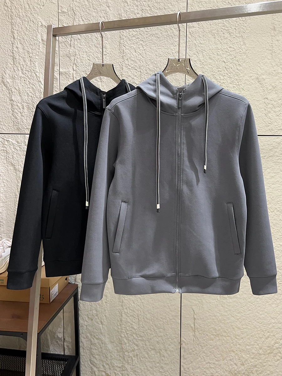 

Men's Cotton Hoodie Cardigan Washed Basic Sporty Trendy Outerwear Comfortable Breathable Long Sleeve Zipper Closure Casual Style