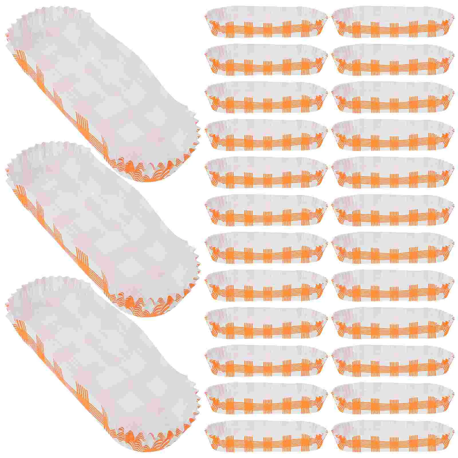 100 Pcs Outdoor Paper Hot Dog Tray Baby Food Hotdog Greaseproof Frying Snack Container