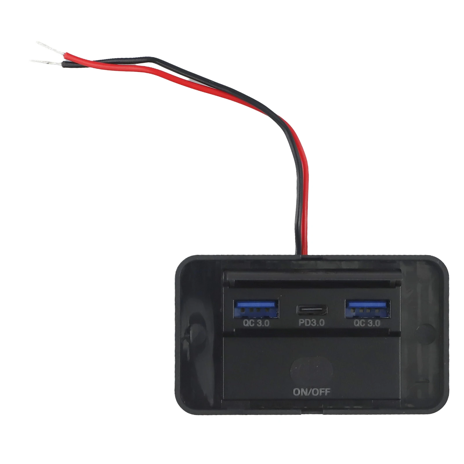 Black Wire Negative for qc3.0 for pd3.0 Charger Aluminum Alloy Shell Supports Car Electrical Appliances Supports Mobile Phones