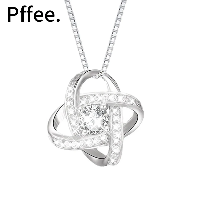 

Certified 925 Sterling Silver Woman Clover Necklace Female Chain Necklaces For Women Charm Pendants Luxury Designer Jewelry Box