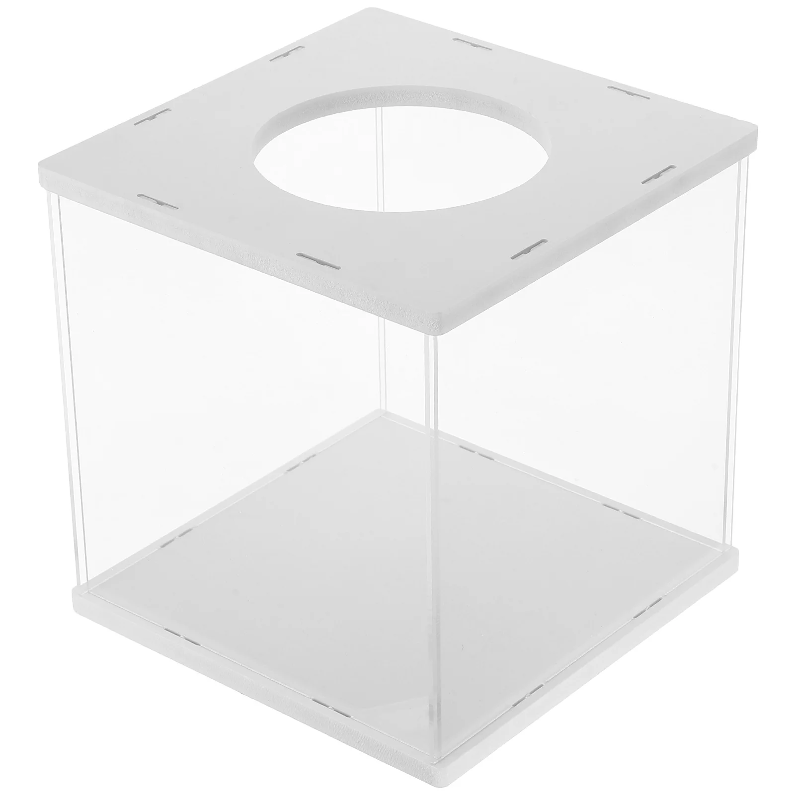 

Raffle Box Clear Acrylic Ballot Container With Slot For Fundraising Voting Contest Donation Storage Transparent Drawing