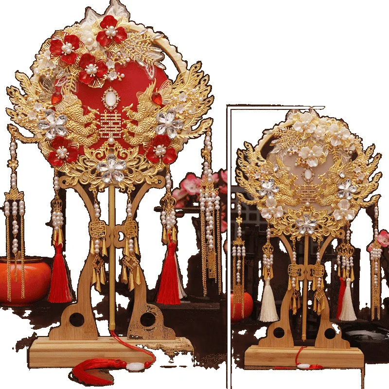 

New Chinese wedding group fan for bride, handmade DIY finished product for wedding, friends and girlfriends
