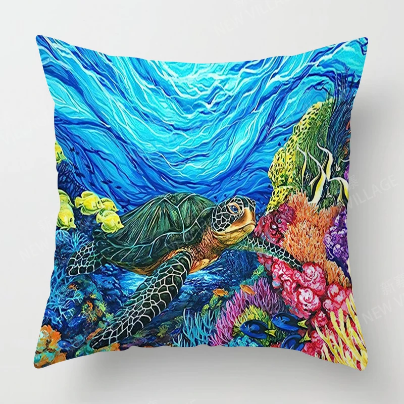 Home living room decoration cushion covers Jellyfish and Sunflowers  throw pillow cover45*45 pillowcase 40x40cm 50x50 45x45