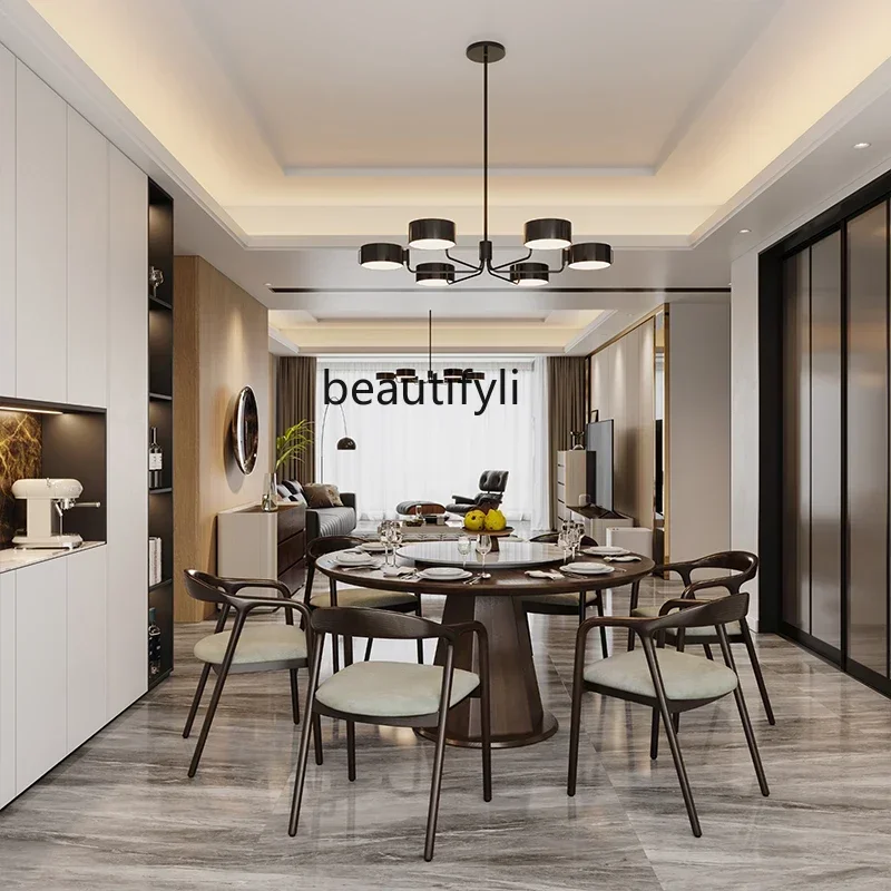 

K185 Italian Light Luxury Living Room TV Cabinet and Tea Table Combination Modern Minimalist Advanced Sense