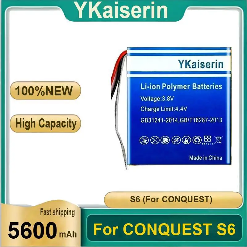 

Fast Shipping Prolonged Performance 5600Mah For Conquest S6 Mobile Phone Battery