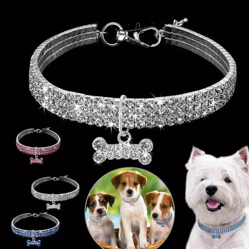 Pet Dog Collar Necklace Has Elasticity Small Dog Lady Beautiful Necklace Collar for Dogs Cats Accessories