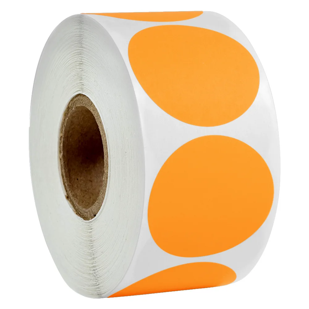 25mm 250-500 stücke Bunte Beschreibbare Runde Selbst-klebe Aufkleber Handschrift Kategorie Etiketten Dekoration Verpackung Liefert Großhandel – Detail 9