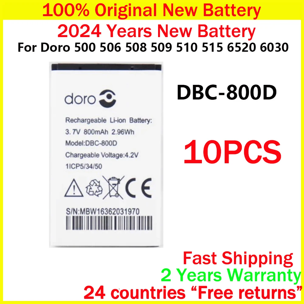 New Original Battery DBC-800D 800mAh Battery For Doro 500 506 508 509 510 515 6520 6030