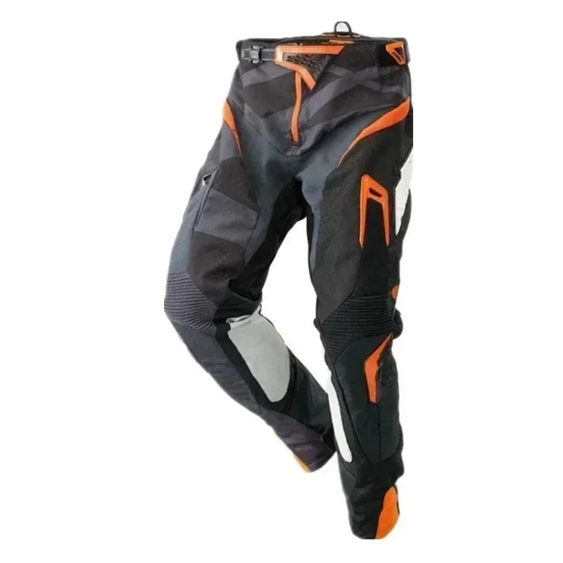 Pantalones de carreras de motocicleta 600D Oxford, resistentes al desgaste, transpirables, para campo traviesa, negros, para hombre, cuatro estaciones