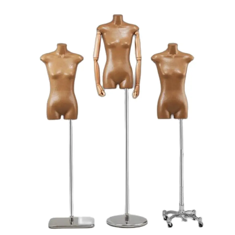 

Vintage Brown Full Sewing Female Cloth Mannequins, Kraft Paper Model Props, Women Shop Flat Chest Display, 2023, 2023