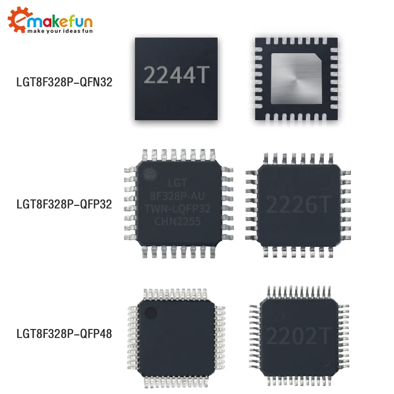 Emakefun LGT8F328P QFP32 QFN32  QFP48  Compatible ATMEGA328P Nulllab-nano Replaces MiniEVB For Arduino Nano v3.0  Pro Mini TYPEC