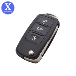 Xinyuexin 2/3 pulsante pieghevole a distanza per auto chiave Shell Flip Fob per VW Polo Golf MK6 Tiguan Touareg 202AD 202H 202Q accessori auto