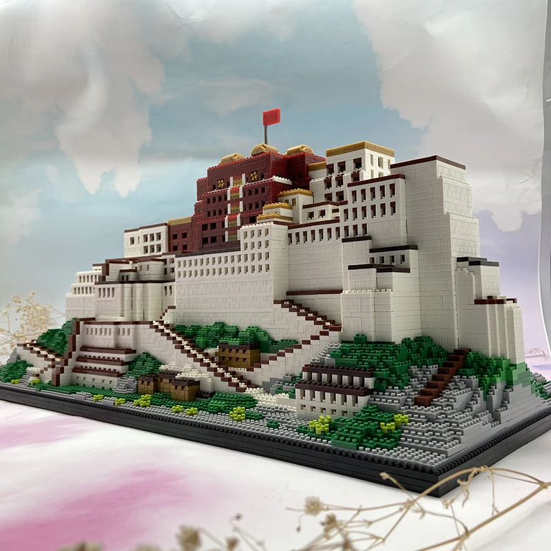 KNEW BUILT Potala Palace 3D Plastic Model Construction Building Blocks for Adults Available in 3 Sizes for Varied Skill Levels