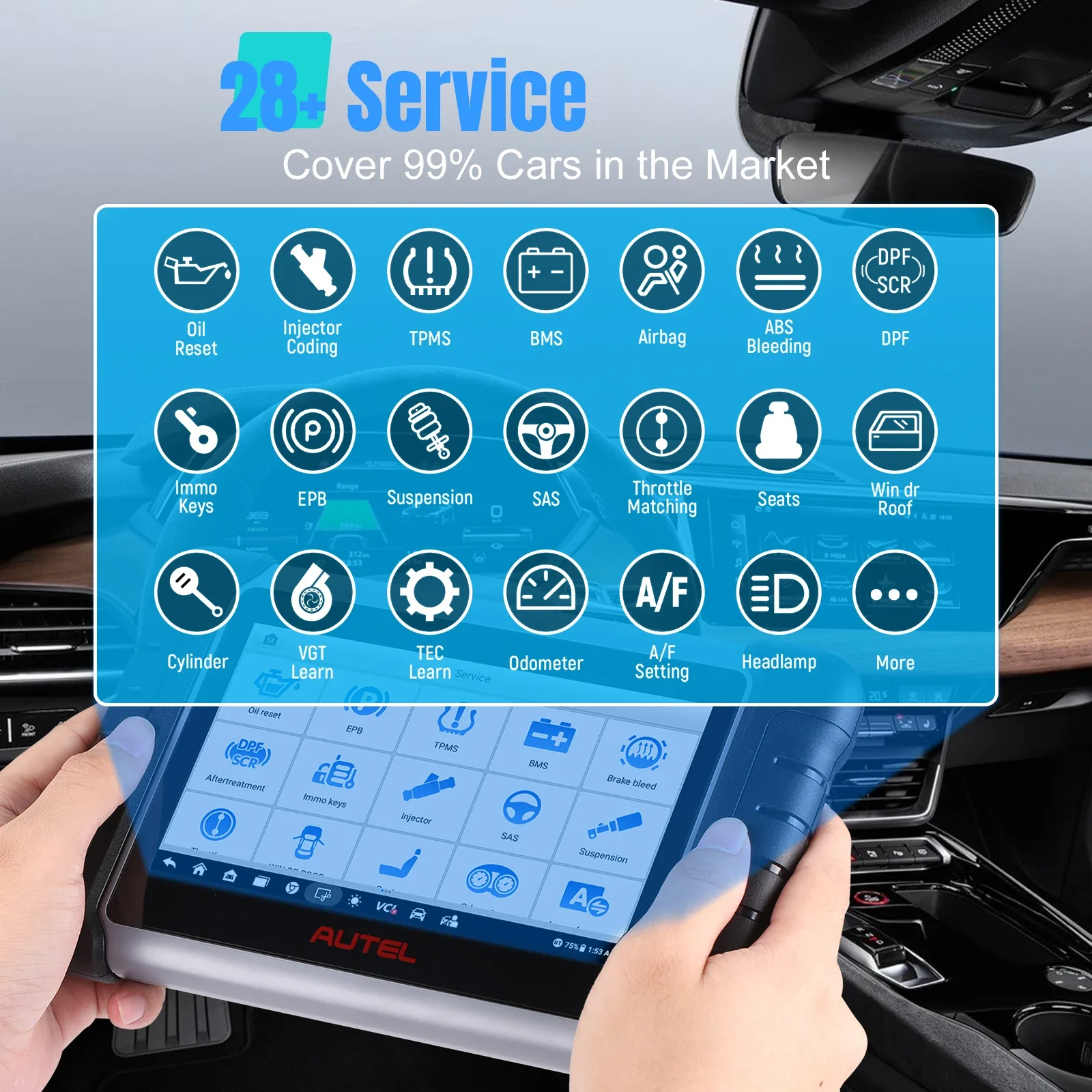 Autel MaxiCOM MK808Z – tablette de Diagnostic bidirectionnelle, système complet, système d'exploitation Android 11, Version améliorée du MK808/MX808