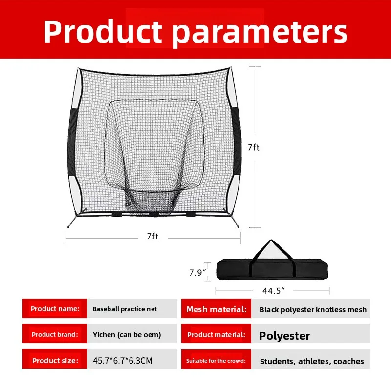 Baseball Practice Net Portable Softball Strike, Rebound Net Indoor Outdoor Baseball Softball Training Block Net