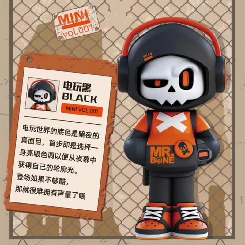 الأصلي Mr.Bone 1 الجيل صندوق أعمى صغير عمل أرقام العصرية اللعب سطح المكتب الديكور جمع تمثال حلية لعبة هدية