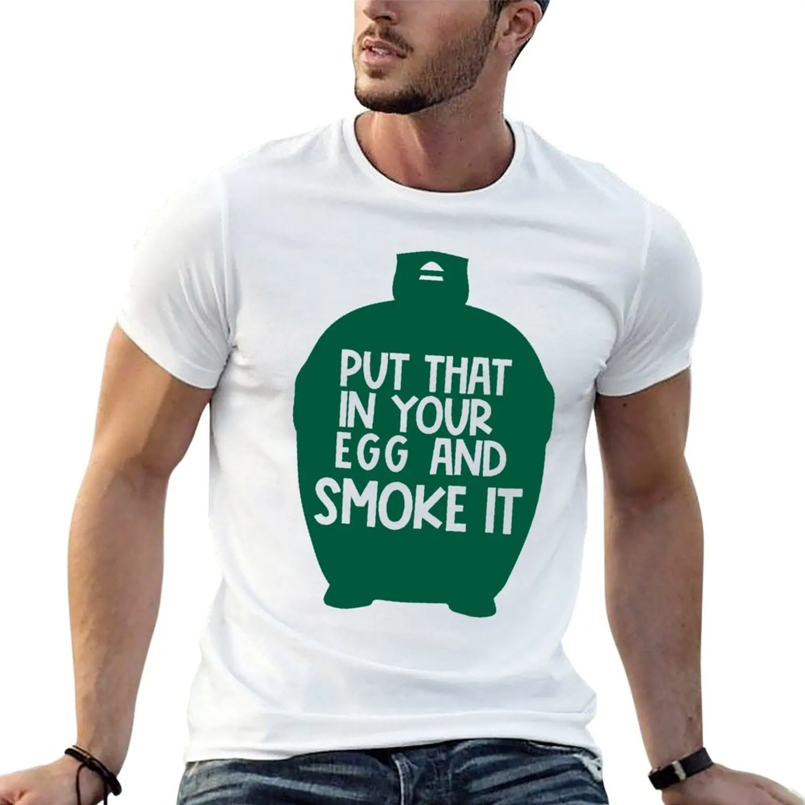 Put That In Your Egg and Smoke It | BBQ Gift | Smoked Meat Lover T-Shirt t shirts cotton 100% T-Shirt
